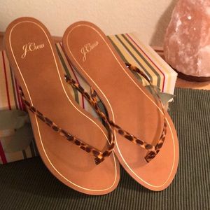 J. Crew Sz 8 Tortoise Shell Flip Flops